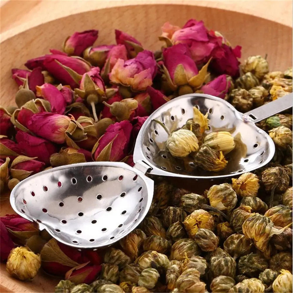 Description Picture 5 of itemReusable Stainless Steel Tea Infuser Mesh Ball Tea Strainer Coffee Herbs Spices Filter Diffuser Handle Tea Ball Kitchen Gadgets
