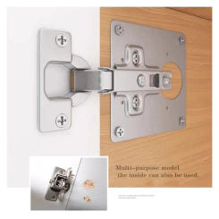 4pcs Stainless Steel Furniture Cabinet Door Hinge Repair Plate Drawer Window Door Door Panel Connection Repair Plate Hardware