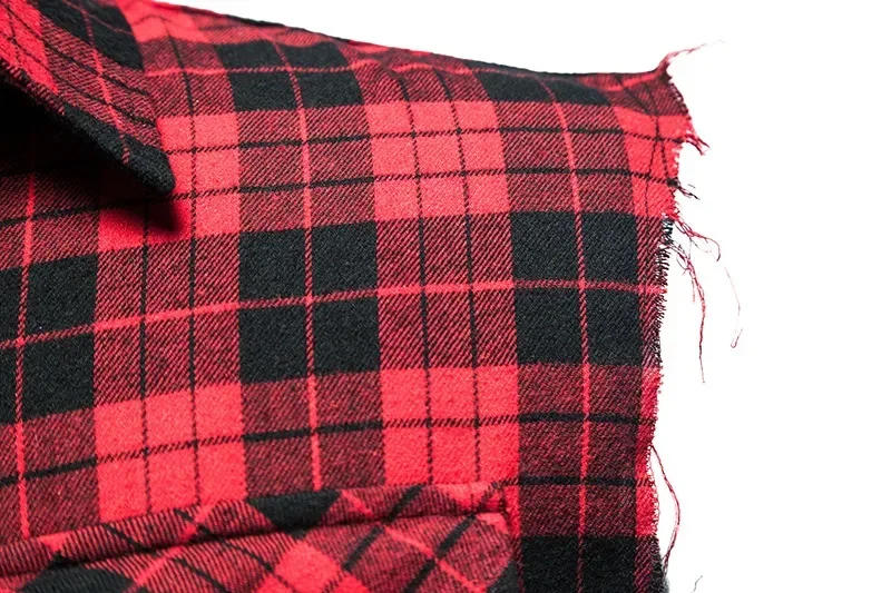 Description Picture 5 of itemMen's Casual Flannel Plaid Shirt Sleeveless Double Pocket Cowboy Button Down Shirts Men Cotton Plus Size Vest Checkered Top 2XL