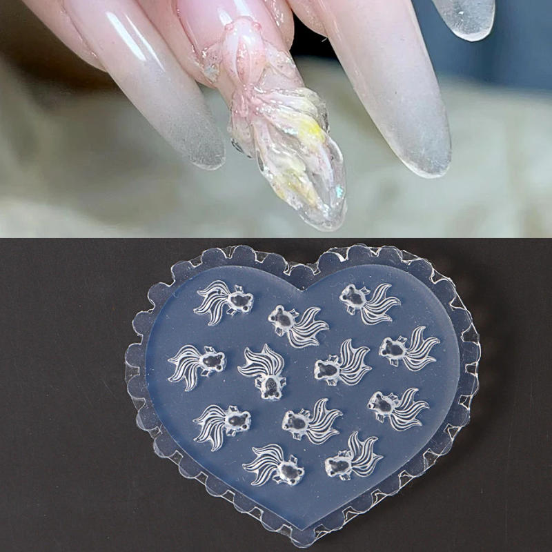 Description Picture 6 of item1pc 3D Butterfly Mold Silicone Flowers Leaves Shell Design Nail Art Stamping Templates Embossed Mold Manicure Tool NFG-333