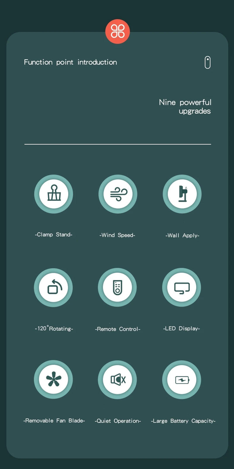 Description Picture 3 of itemUSB Rechargeable Portable Desk Fan Folding Cooling Fan Outdoor Camping Mini Floor Fan 4000mAh Home Office Silent Fan with Clip