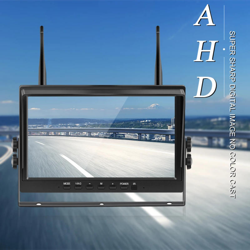 Description Picture 2 of item10"AHD Wireless Car Monitor 4ch Recorder Car Screen 720P High Definition Night IR Rear View Camera 4 Split Screen for truck car