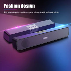 Desktop wireless bar speaker, portable speaker, dual speaker 4D loud stereo, BT connection, mobile phone assisted amplification