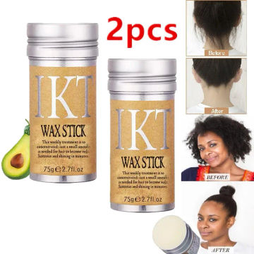 2Pcs 75g Strong Hold Hair Wax Stick For Hair Styling Wig Knots Healer Gel Stick Thin Baby Hair Perfect Line