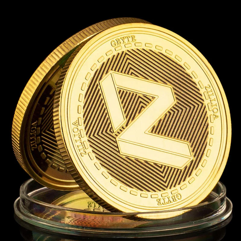 Description Picture 6 of itemGolden Plated Byteball Cryptocurrency Verge Physical Crypto Souvenirs Coins and Non-currency Commemorative Coin