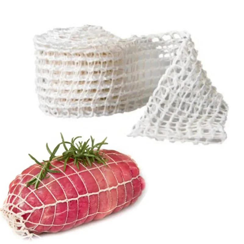 Description Picture 6 of itemWoven Smoked Meat Packaging Net Cover Elbow Barbecue Ham Sausage Bacon Cooked Food Net Bag Kitchen Cooking Tool Accessories