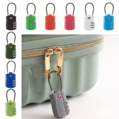 Portable TSA 3 Digit Combination Lock Anti-theft Colorful Customs Password Lock Security Tool Wire Rope Padlock Travel