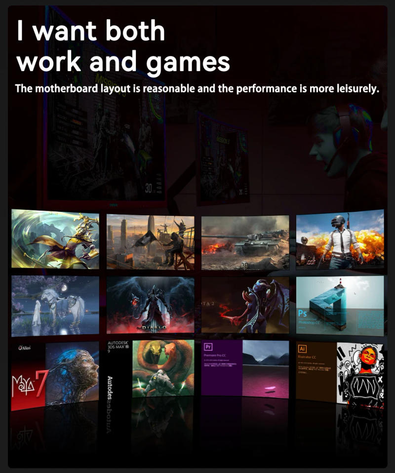 Description Picture 5 of itemMACHINIST X99 PR8 Motherboard LGA 2011-3 Supports Intel Xeon Processor Double Channel DDR3 RAM NVME M.2/SATA 3.0