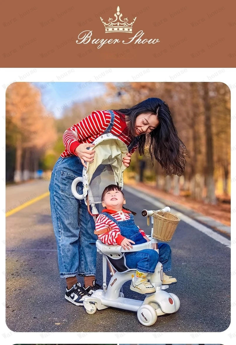 Description Picture 2 of itemMultifunctional Stroller,Children's Scooter Lightweight Outdoor Children's Car Children's Walker New Style Baby Stroller