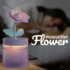 2025 USB Portable Ultrasonic Humidifier - Colorful Cup Aroma Diffuser, Cool Mist Maker, Flower Air Purifier with LED Light