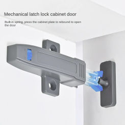 Cabinet Catches Door Stop Closer Damper Buffer Invisible Rebound Device For Wardrobe Furniture Hardware Push Type Catch Latch
