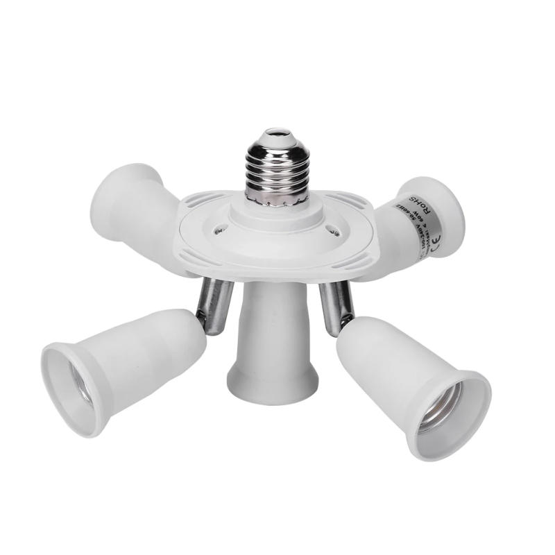 Description Picture 6 of itemAdjustable E27 Splitter 3/4/5 Heads Lamp Base LED Light Bulb Holder Adapter Converter Socket Lighting Accessories