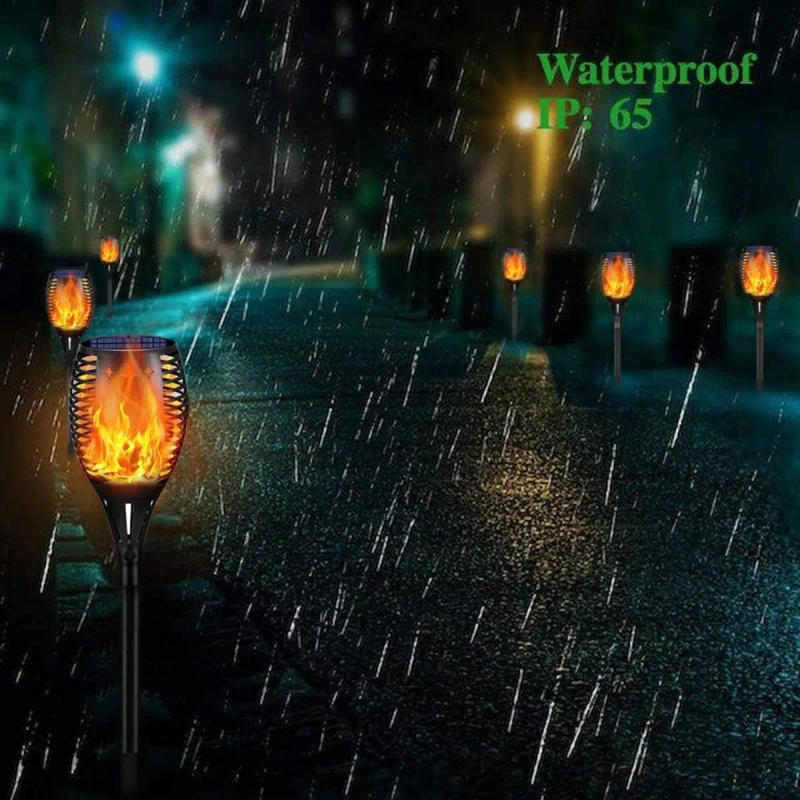 Description Picture 3 of item12/4/2/1Pcs Solar Torch Flickering Light Flame Lights Waterproof Garden Decoration Outdoor Led Path Yard Patio Lawn Lamp