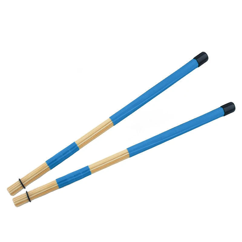 Description Picture 5 of item2Pcs/Set Bamboo Drumstick Brush 40CM Jazz Style Music Chips Rubber Handle Parts Hammer Percussion Instrument Accessories Parts