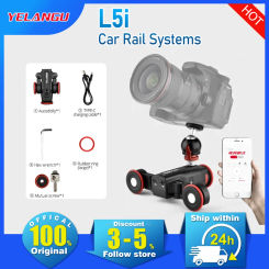 YELANGU L5i Car Rail Systems Camera Slider Dolly Time Lapse Electric Motorized Dolly Car For Camera Phone Camcorder DSLR