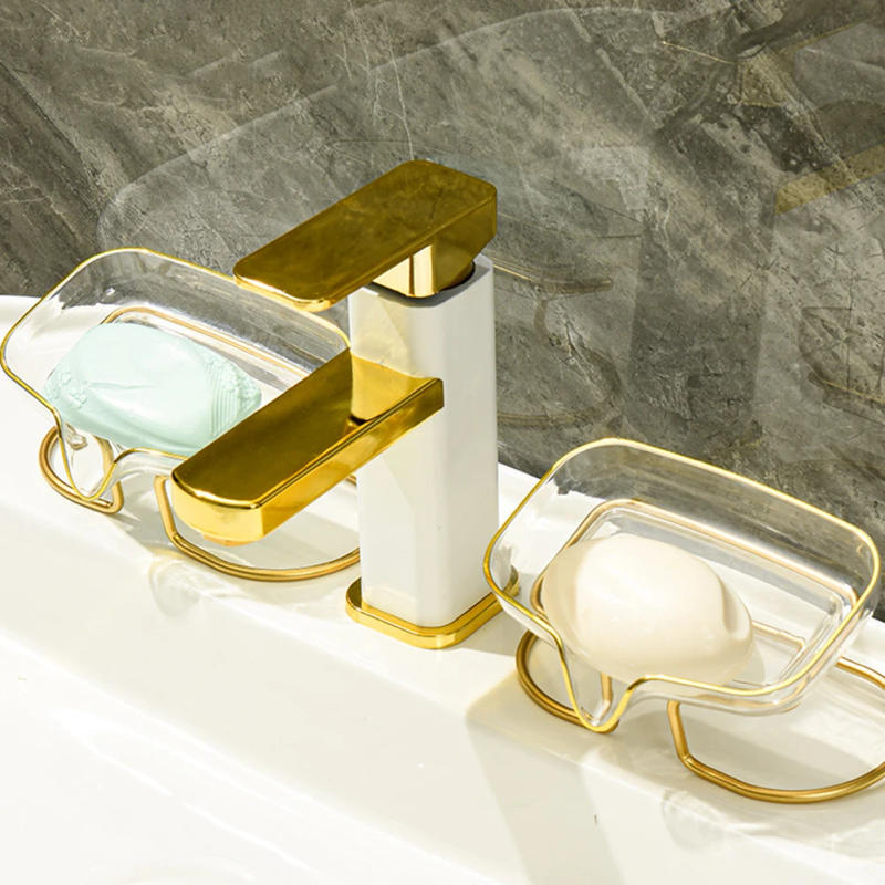 Description Picture 5 of itemSoap Dish Box Bathroom Shower Soap Holder with Metal Bracket Drain Portable Leaf Shape Toilet Laundry Soap Rack Tray For Basin