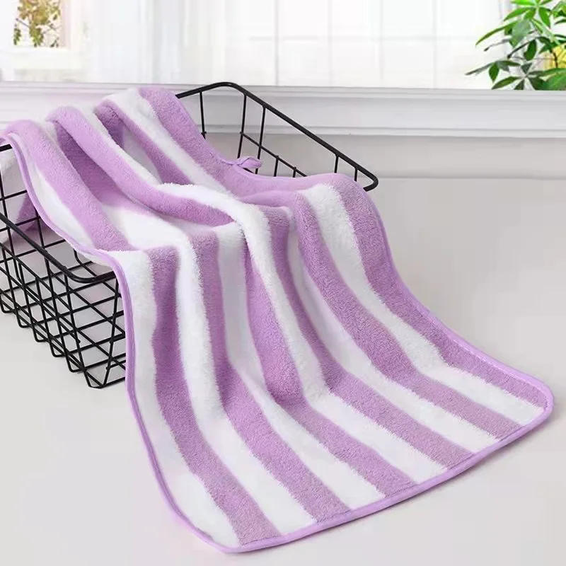 Description Picture 5 of itemMicrofiber Comefor Swim Bath Towels Simple Stripes Absorbent Quick Drying Bath Towel Sets Soft Adults Face Hand Towels Bathroom