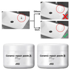 1set Ceramic Repair Paste 30g Quick Dry White Porcelain Crack Chip Porcelain Repair Kit Tub Tile and Shower Repair Tile Adhesive