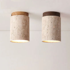 Natural wind tunnel stone Ceiling light Wabi Sabi corridor balcony LED lighting decoration pending light bedside table wall lamp