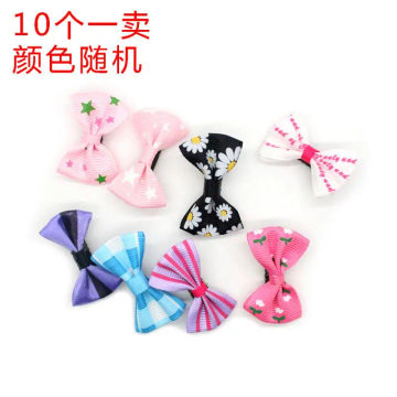 1~10PCS Lovely Candy Color Hairpins Print Ribbon Bow Hairpin kids Hair Clips for Baby Hairpins Hair Styling Tool
