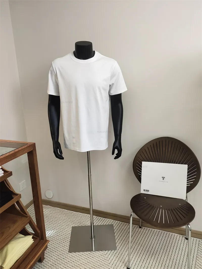 Description Picture 5 of itemMan Small Half Body Mannequins Shelf Clothing Store Male Fake Body Mannequin Props with Metal Base Fashion Window Display Stand