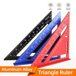 12 Inch Triangle Ruler Aluminum Alloy Speed ​​Square Angle Protractor High Precision Measuring Square Ruler Carpenter Tools