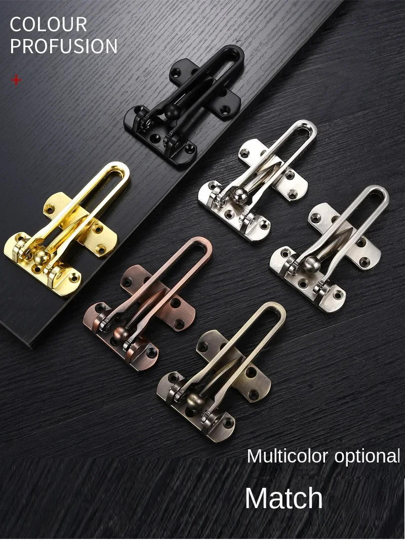 Description Picture 4 of itemThickened Door Anti-theft Buckle Zinc Alloy Chain Lock Buckle Anti Lock Door Buckle Door Lock Chain Hotel Safety Bolt