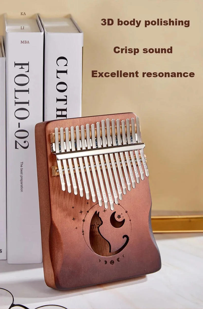 Description Picture 5 of item17 21Keys Kalimba Thumb Piano Solid Wood Veneer Keyboard Musical Instrument Kalimba Finger Piano Christmas Gift for Music Lovers