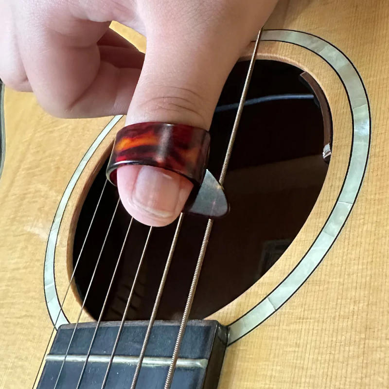 Description Picture 6 of item4Pcs Guitar Thumb Picks Finger Picks Replacement Instrument Playing Accessories for Ukulele Electric Guitar String Instrument