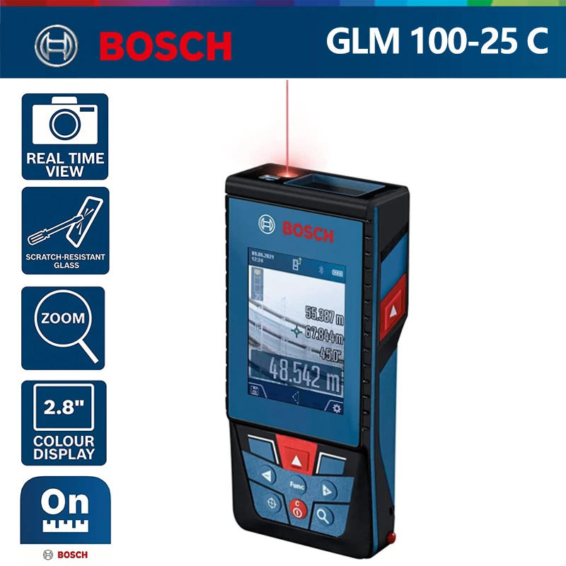 Description Picture 2 of itemBosch 100 Meters Laser Rangefinder Inbuilt Bluetooth Camera GLM 100-25 C Professional Hight Precise Laser Distance Measure