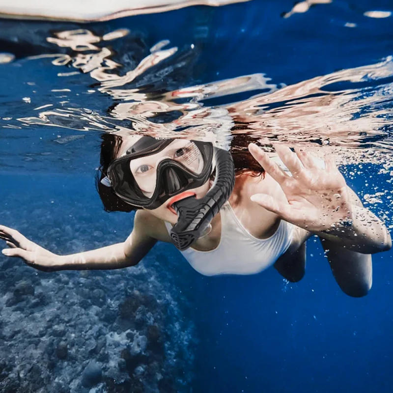 Description Picture 2 of itemJSJM New Professional Snorkel Diving Mask  Snorkels Goggles Glasses Diving Goggles Swimming Tube Set Snorkel Mask Adult Unisex