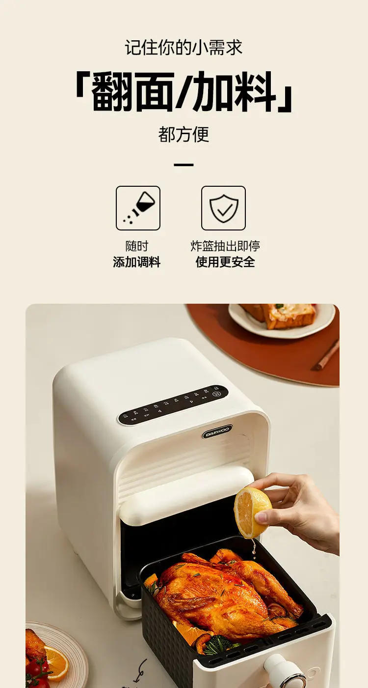 Description Picture 6 of item5L Air Fryer 10 Preset Menus Steam Auto Power Off Intelligent Timer Temperature Control Non-stick Multifunction Oven