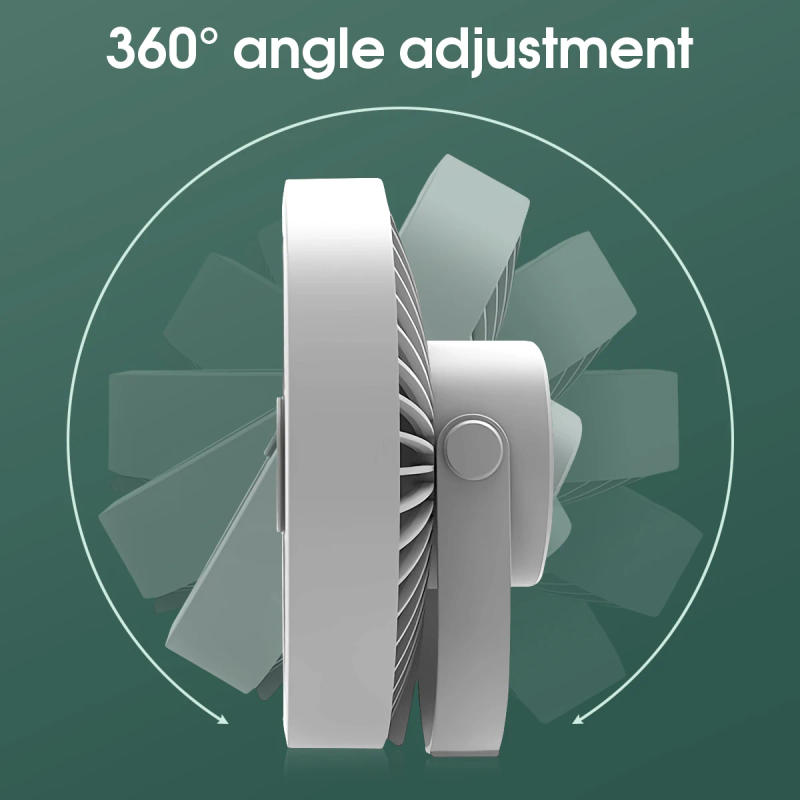 Description Picture 4 of itemCamping Fan 1500mAh Rechargeable Desktop Portable Air Circulator Wireless Ceiling Electric Fan LED Light Camping Necessities