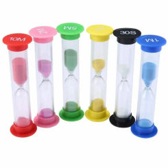 6 Pieces/set Hourglass 30S/1/2/3/5/10 Minutes Sand Table for ChildrenGift Home Decoration Clock Timer Clocks Decor Garden