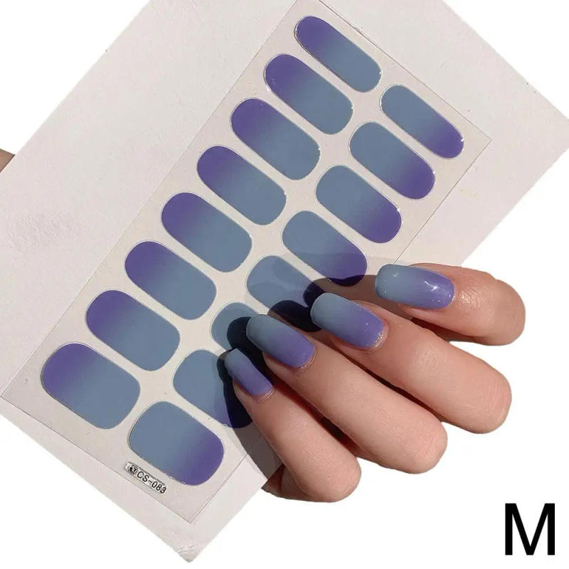 Description Picture 6 of itemSemi-cured Gel Nail Stickers Solid Color Nail Semi-baked Decals UV Full Lamp Paste Tips Need Nail I4W6