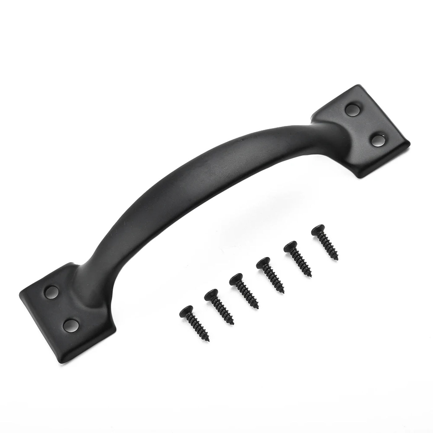 Description Picture 4 of itemAntique Rustic Style Door Pull Handle Vintage Cast Iron Cupboard Drawer With Mounting Screws DIY Retro Iron Cabinet