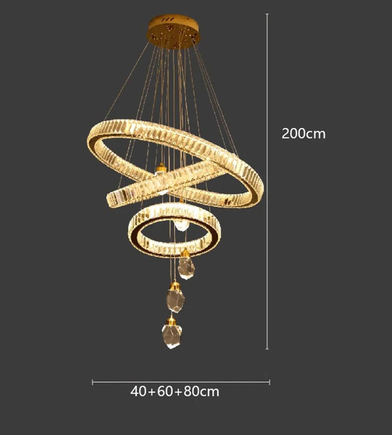 Description Picture 4 of itemModern home decoration crystal chandelier, stair Pendant lamp, living room Pendant lights, interior lighting