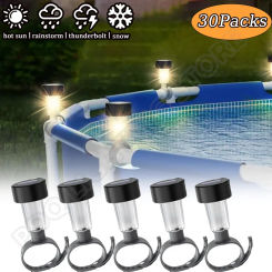 30Packs LED Solar Lamp Pool Lights Waterproof Solar Lights Decor Outdoor Swimming Pool Fence Garden Decoration Lamp For Yard