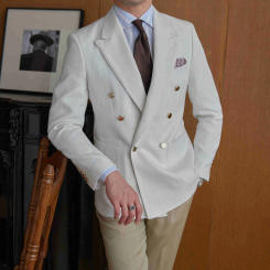 British Men's 2 Piece Jacket Pants 2024 New Fashion Popular Double breasted Casual Set Wedding Business Dress Banquet Tailcoat