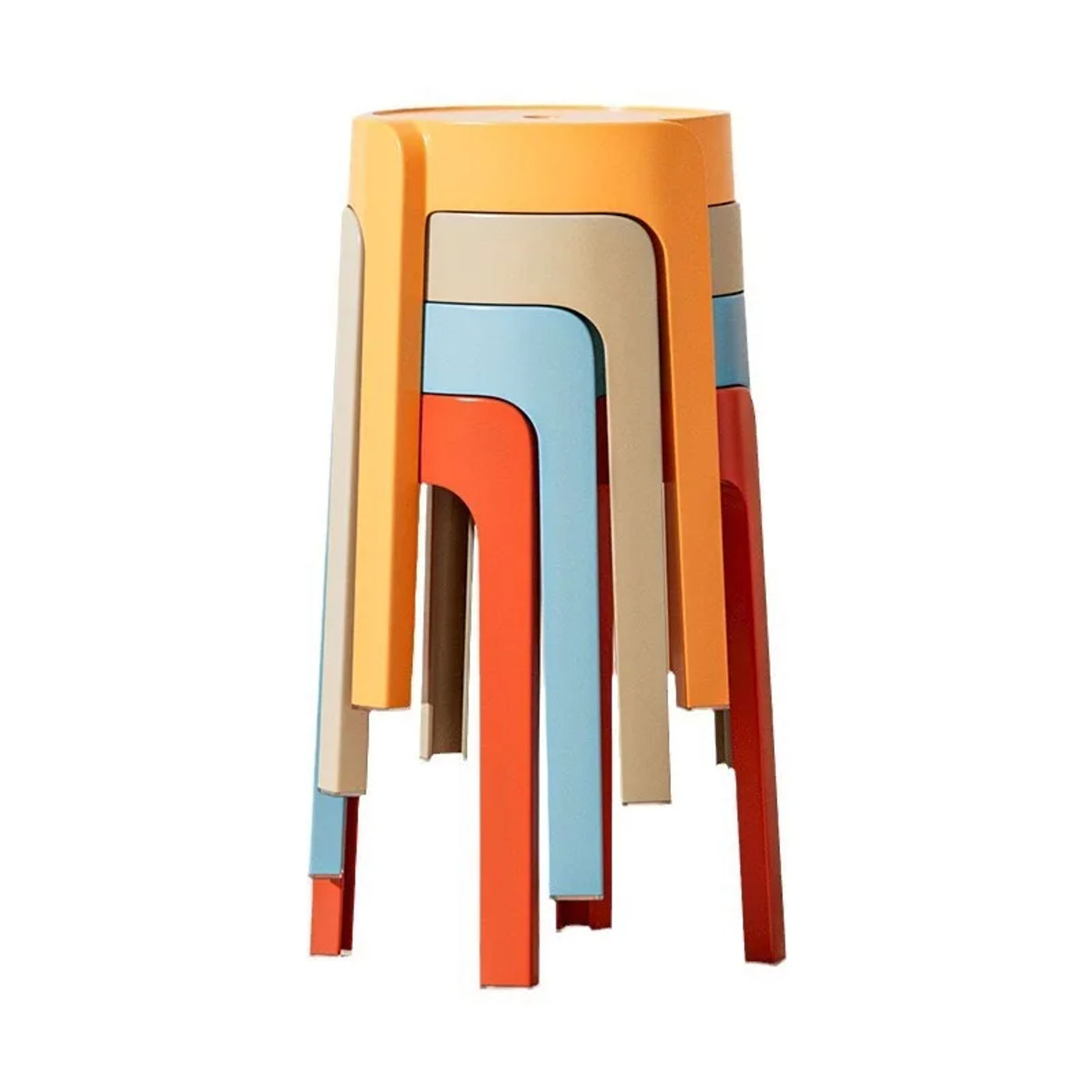 Description Picture 2 of itemHot Sales Home Dining Room Chairs Simple Plastic Stool Chairs Set of 4