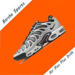 Nike Air Max Plus Drift Men's and Women's Sneakers Trendy Fashion casual shoes Cushioned comfort Sneakers lightweight Grey&White