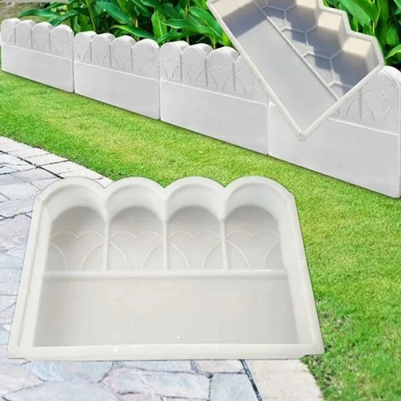 Description Picture 2 of itemGarden Edging Fence Concrete Molds Reusable DIY Paving Brick Decorative Mold For Pond Backyard Patio Garden Decoration