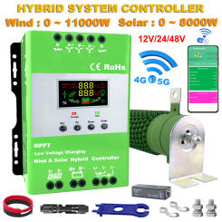 5000W Hybrid Wind Solar Charge Booster Controller Real MPPT Board With Wifi Monitor Solar Panel Regulator Lifepo4 with Equalizer