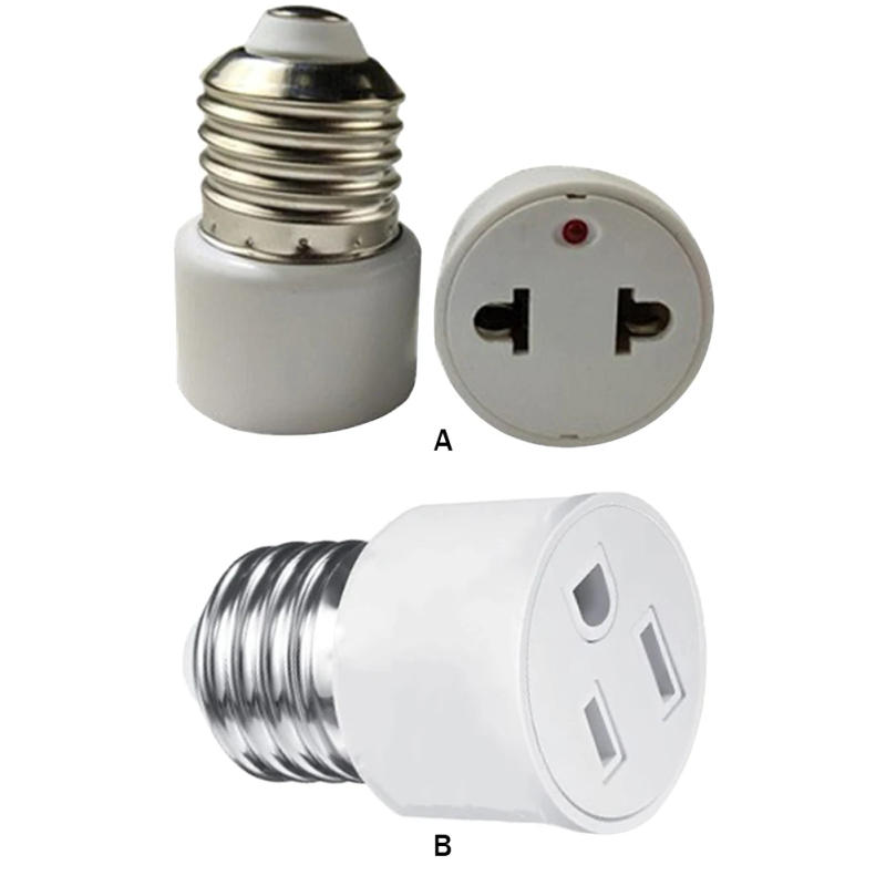 Description Picture 6 of itemE26/E27 Bulb Base Screw Adapter Flame Retardant Prong Outlet Plug Converter Prong Light Socket Outlet Fit for 2/3 Prong Convert