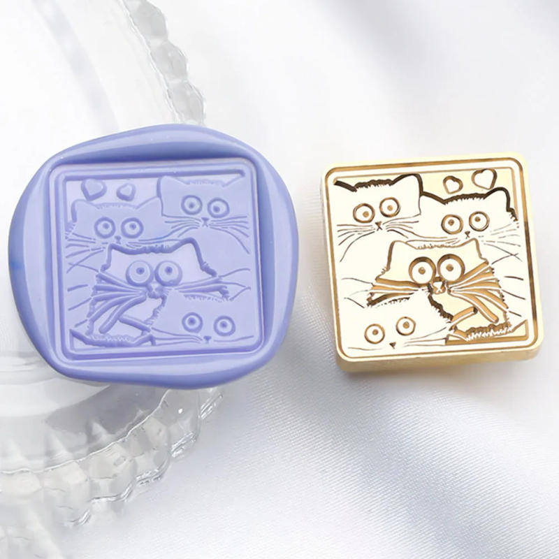 Description Picture 5 of itemPet Series Wax Seal Brass Carved Wax Stamp Head DIY Hand Account Wedding Invitation Decoration Craft Stamps For Cards Making