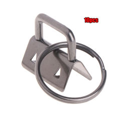 10 Pcs for Key Fob Hardware keychain Split Ring for Wristlet Keychain, for Key Lanyard and for Key Chain Making Easy to Dropship