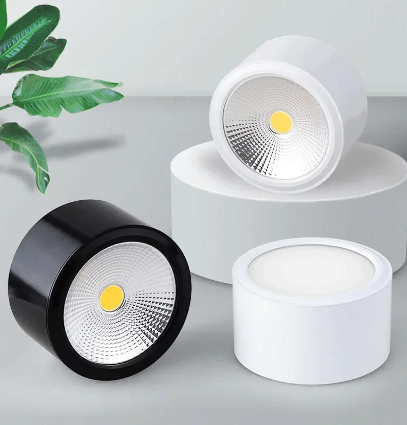 Description Picture 2 of itemDimmable LED Downlights 6W 10W 14W 20W COB LED Ceiling Lamp Spot Lights AC85-265V LED Wall Lamp Indoor Lighting White Black