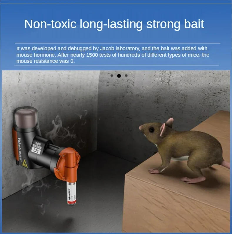 Description Picture 4 of itemA24 CO2 Non-Toxic Rat and Mouse Trap Kit Newest Portable Easy Multi-catch Trap Machine Auto Reset Rodent Killing Machine