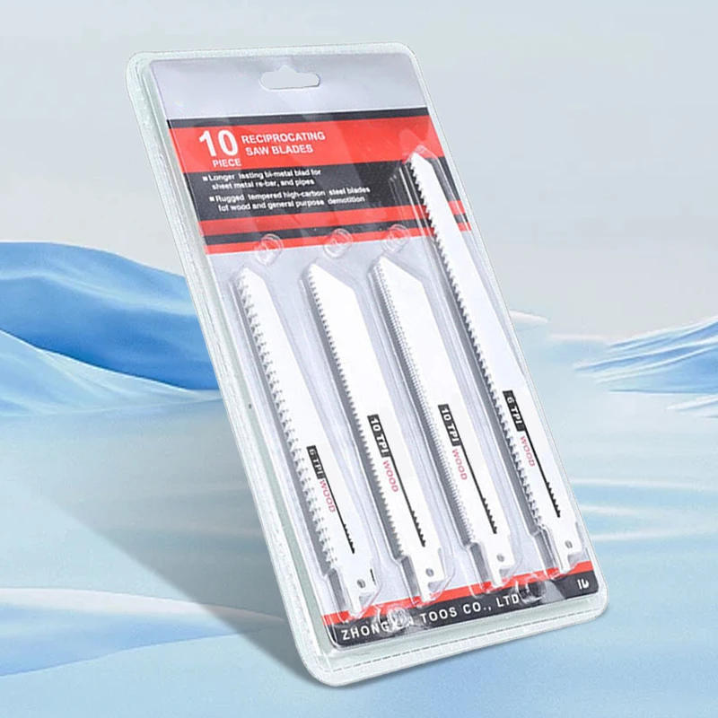 Description Picture 5 of item10pcs Extended Electric Reciprocating Saw Woodworking Metal Keel Saw High-speed Steel Carbon Steel Coarse and Fine Teeth