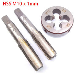 HSS M10 X 1mm Tap & Die High Speed Steel M10 X 1mm Metric Thread Plug Tap Right Hand 59mm Die HSS Hand Taps Durable High Quality
